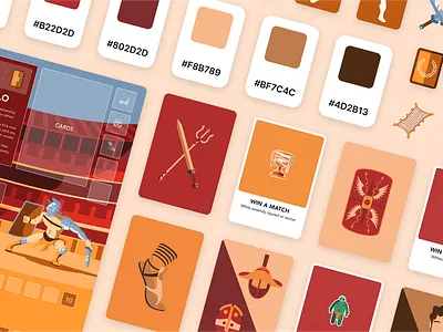 Gladiators · Board Game · Game & Graphic Design board board game brand card game colors gladiators gosho gosho.fr gosho.studio graphic design icon murmillo retiarus secutor sword thraex