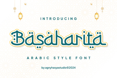 Basaharita - Arabic Style Font advertising arabic arabic font banner book brand branding calligraphy children font islamic kids monoline playful poster quotes ramadan ramadan font script typeface