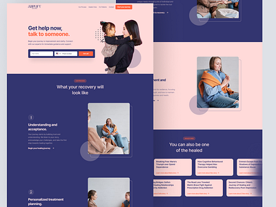Addiction & Depression Therapy - Framer clean depression design homepage landing page minimal modern product design psychiatry psychology therapy ui ux website