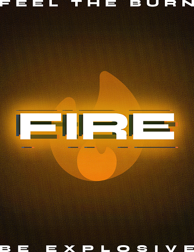 [2024] 010: Poster "Fire" design dynamic fire k10398 poster