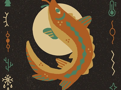 Lake Sturgeon graphic design illustration