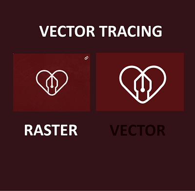 Vector tracing vector graphic