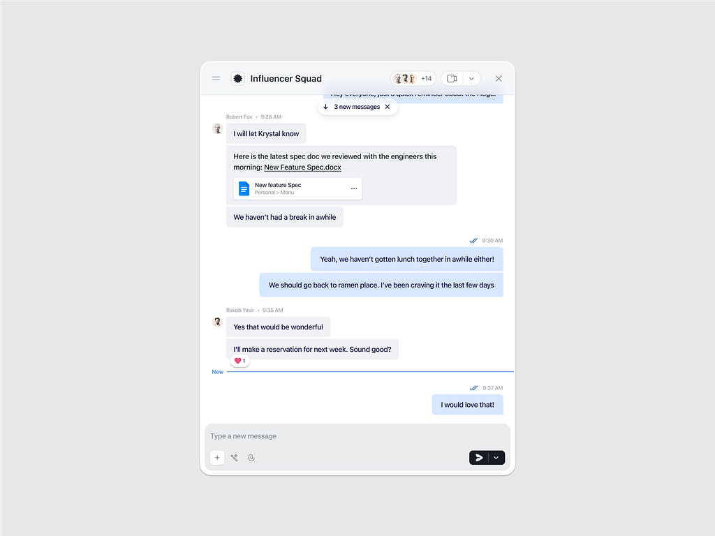 Group chat widget - SaaS UI/UX Design by Masum Parvej for Halal Lab on