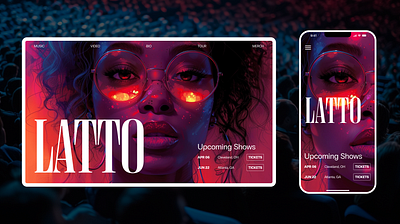 Latto Website Landing Page concert latto music ui design website design