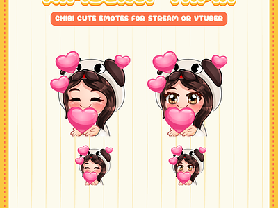 💖Chibi Love YCH Emotes💓 animation chibi emotes custom emotes cute emotes design discord emotes graphic design illustration kick emotes twitch emotes ych emotes