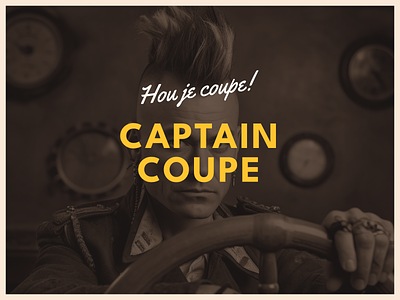 Captain Coupe - Logo concept & Branding ai barber branding gel graphic design hair hairwax hairystyles harry styles logo mid journey