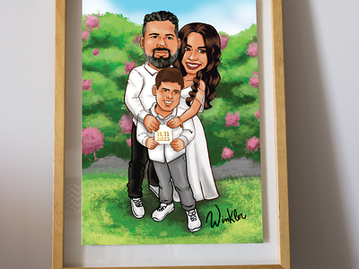 Couple Caricature - November 2023 2d caricatura casamento decoração familia ilustração pintura digital quadro