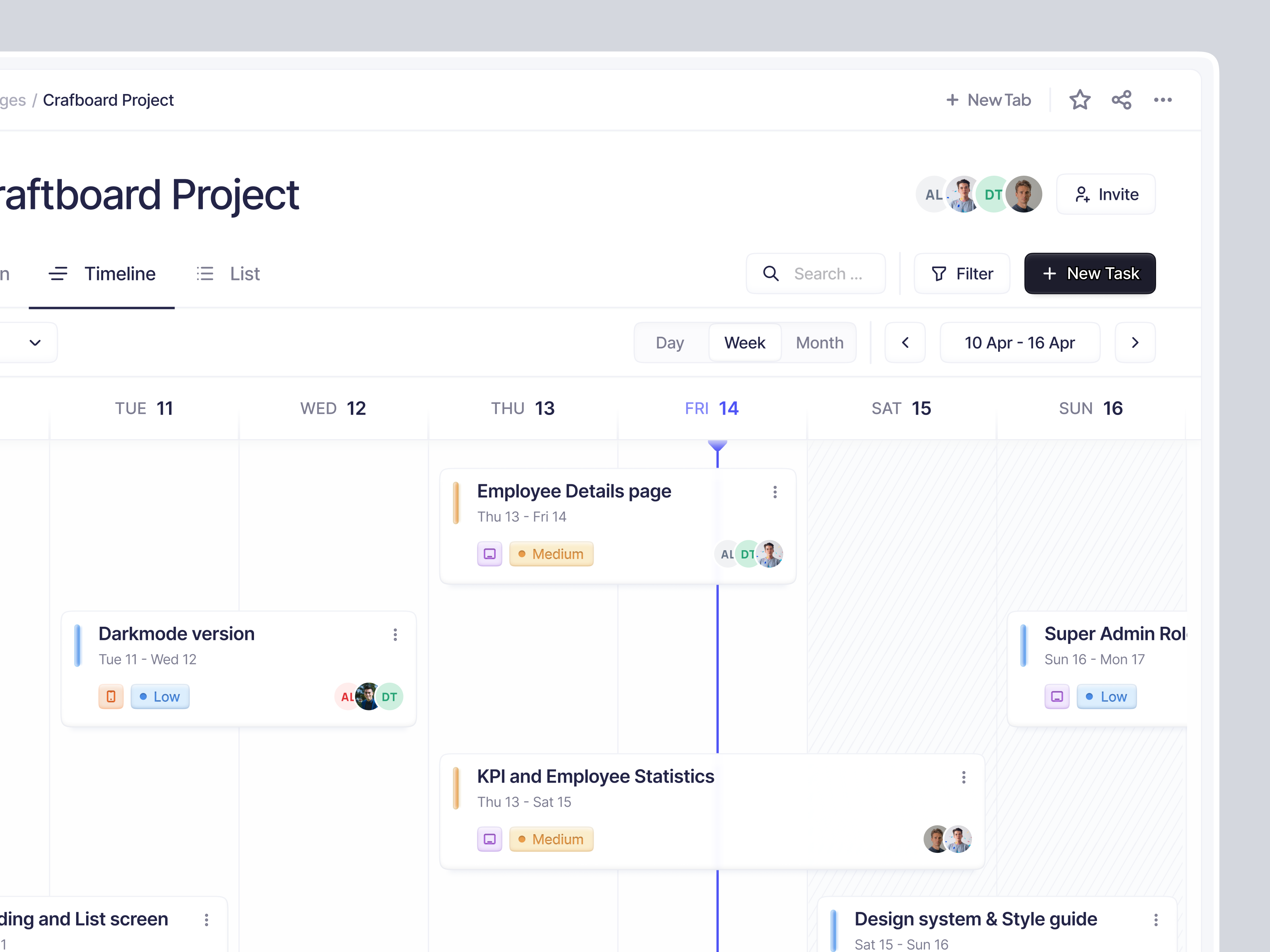 Timeline View - Task Management Dashboard activity calendar calendar dashboard card clean dashboard design minimalist product design project details project management roadmap saas task details task management dashboard timeline timeline dashboard timeline view ui ux