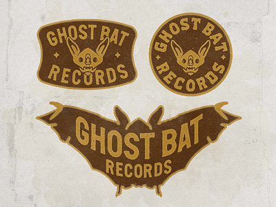 Ghost Bat Records angonmangsa art badge badgedesign badges bat brand branding design graphic design graphicdesign hand drawn illustration lockup logo patch records store vintage vinyl