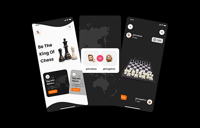 Chess Mobile App Design animation app ui branding chess chess app game interaction design minimal prototype ui