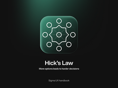 Sigma UX Handbook - Hick's law hicks law sigma sigma ux handbook ui ux