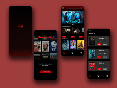 Movie Verse-(OTT-Platform) app comedy drama movie ott streaming tv ui