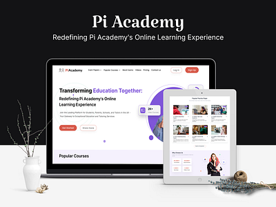 Pi Academy- Redefining Online Learning Experience animation app application branding competitive examination design ed tech education examination learning online online learning redefining redesign ui uk ux website