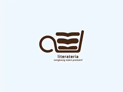 Literateria - Book Cafe graphic design logo motion graphics