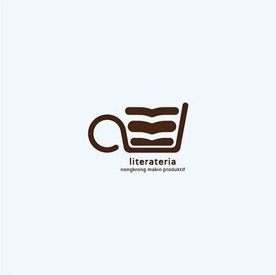 Literateria - Book Cafe graphic design logo motion graphics