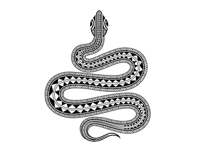 Snake Maori Tattoo Style design graphic design illustration maori polynesia snake tattoo