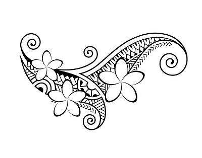 Maori Tattoo Design design franjipani graphic design illustration maori polynesia vector