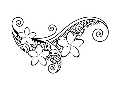 Maori Tattoo Design design franjipani graphic design illustration maori polynesia vector