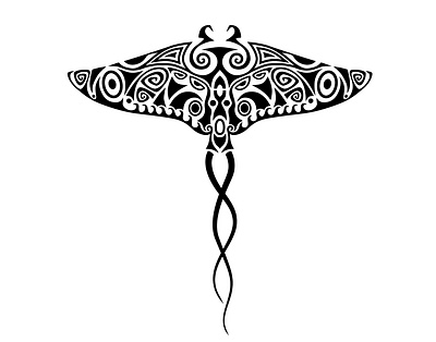 Manta Ray Maori Tattoo Style design graphic design illustration manta maori polynesia ray tattoo vector