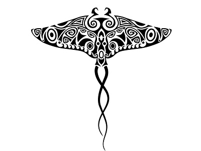 Manta Ray Maori Tattoo Style design graphic design illustration manta maori polynesia ray tattoo vector