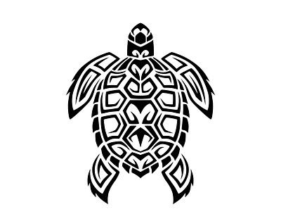 Sea Turtle Maori Tattoo Style design graphic design illustration maori polynesia tattoo turtle vector