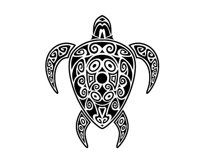 Sea Turtle Maori Tattoo Style design illustration maori polynesia tattoo turtle vector