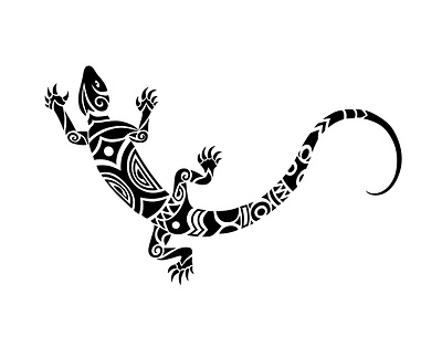 Lizard Maori Tattoo Style design graphic design illustration lizard maori polynesia tattoo vector