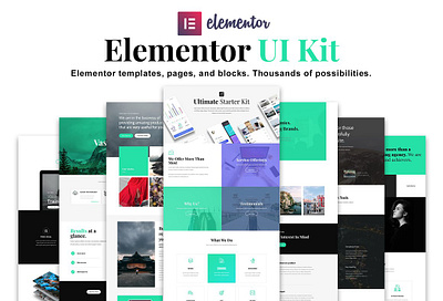 Elementor UI Kit, Templates, Blocks blocks call to action collection contact forms faq features footers headers kit landing pages pages prebuilt pricing tables responsive testimonials ui wordpress