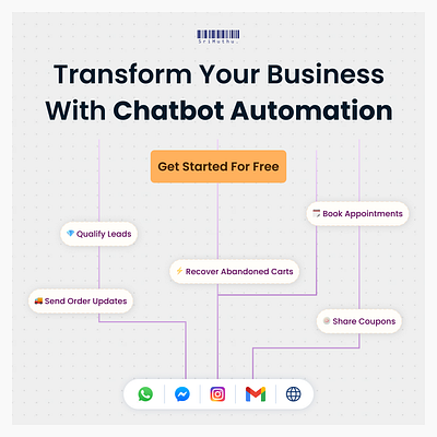 Chat Automation Service | Social Media Post automation automation service branding chat chat automation chatbot design minimal minimal design social media social media post srimuthu