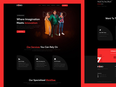 D'Zero Hero Website website design