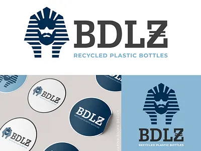 Logo for BDLZ Recycled plastic bottles branding design graphic design logo