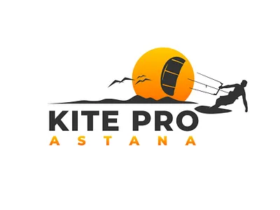 Logo for Kite Pro Astana branding design graphic design kite logo vector