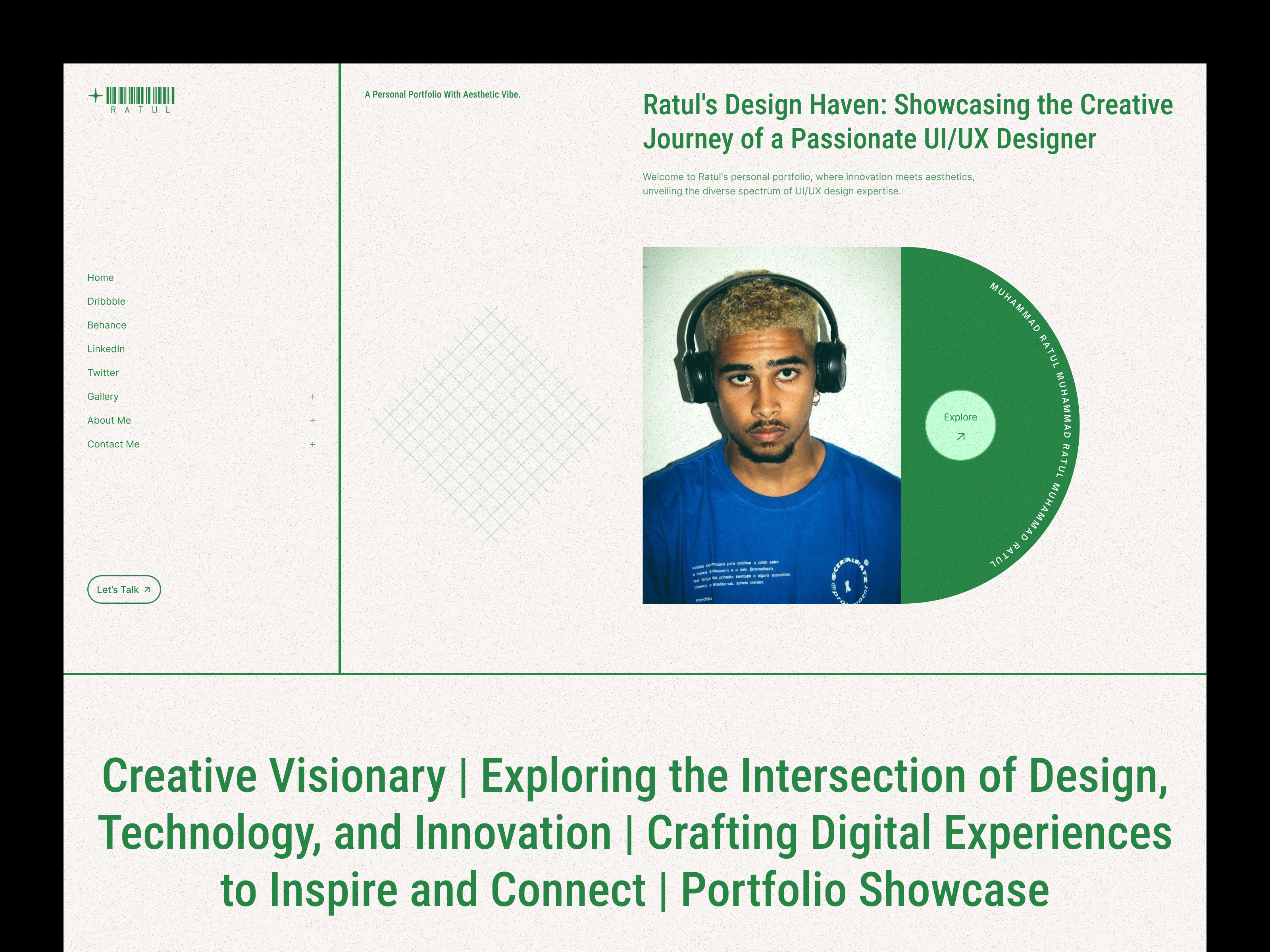 Personal Portfolio Website Design Concept - Header case study design clean web design creative portfolio designer portfolio digital portfolio dribbble portfolio figma portfolio interactive portfolio minimal ui modern ui personal portfolio portfolio landing page portfolio website ui design uiux portfolio ux case study ux design ux ui designer visual storytelling web portfolio