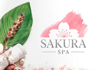 Logo for Sakura SPA branding design graphic design logo sakura spa vector