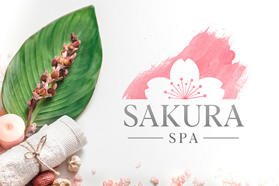 Logo for Sakura SPA branding design graphic design logo sakura spa vector