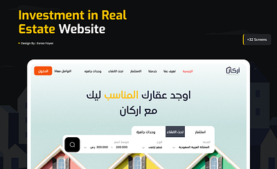 Real State Website graphic design ui