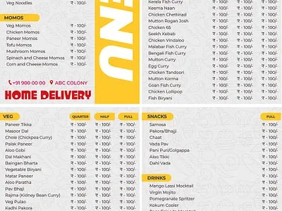Food Menu Design Template design food menu product template yellow