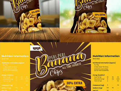 Banana Chips package Design advertisement banana chips design graphic design illustration package photoshop