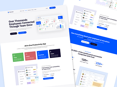 Team Management SaaS Landing Page Design saas saas landing page saas landing page design saas ui saas ux saas website design team management saas