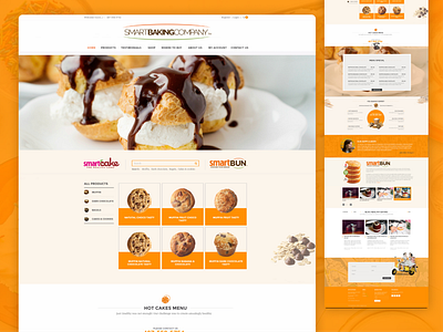 Smart Baking Company Homepage baking website bootstrap creative website branding clean website cleandesign cookies website design digital agency website illustration interactive website restuarent website ui user interface