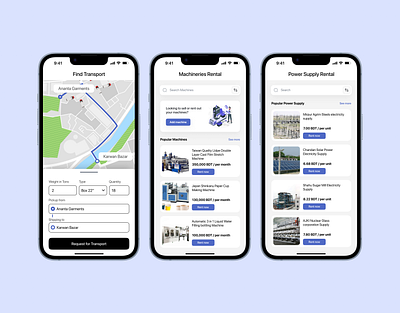 Industrial Services Rental App app design concept figma interface design screens design ui ui ideas uiux design ux design