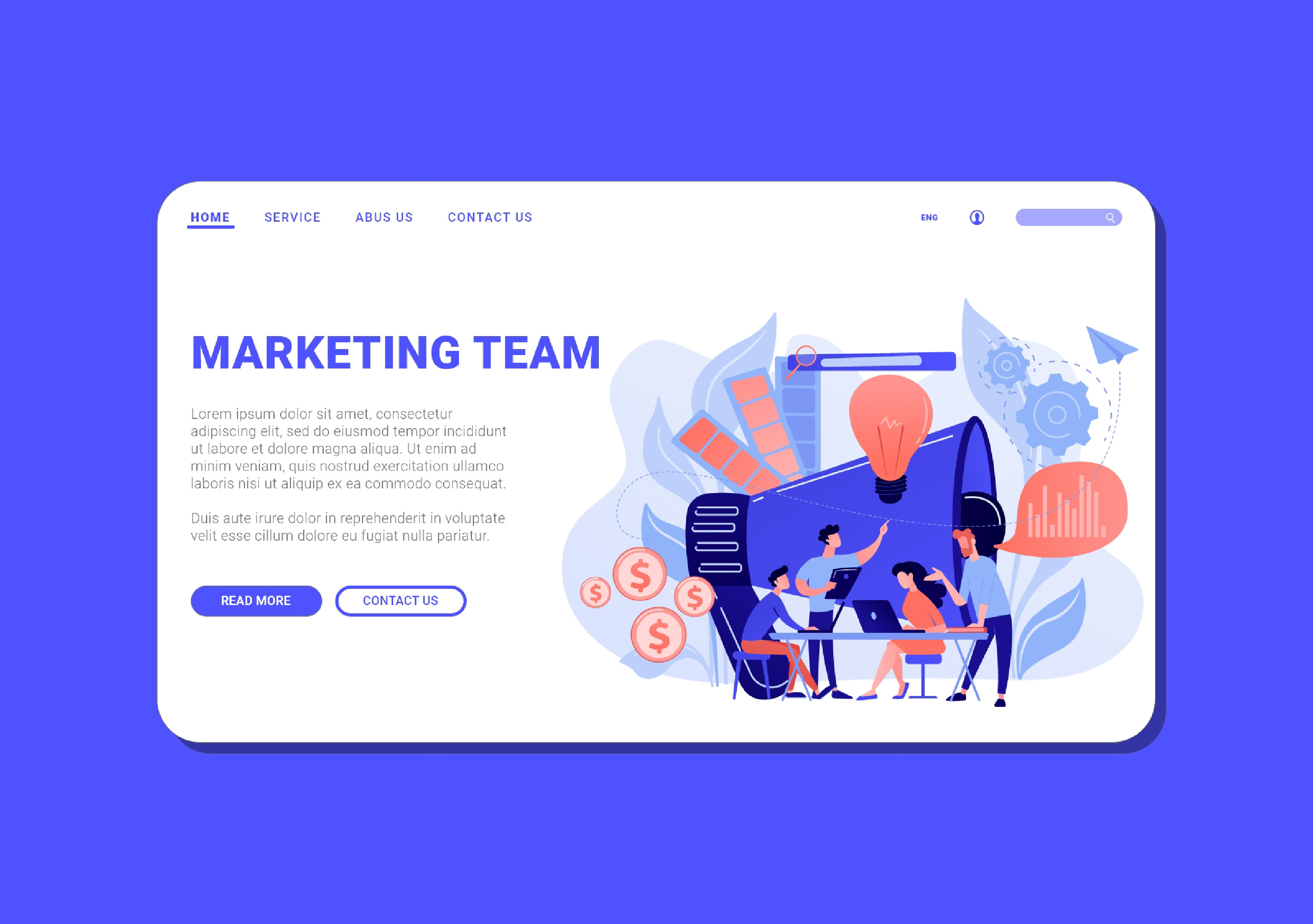Marketing Team | Landing Page Design animation brand design graphic design home page idea illustration ios iphone landing page marketing marketing page minimalist modern motion graphics purpule trend ui ux webdesign