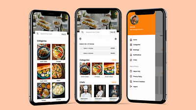 Chef Booking Mobile App animation app branding design illustration logo web