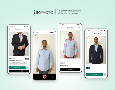 Impacto - Ecommerce platform with integrated trail room app design figma ui ui design ui ideas ux design