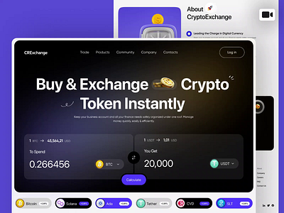 Crypto Currency Website binance bitcoin chart crypto crypto currency dashboard data finance money product design saas user experience user interface