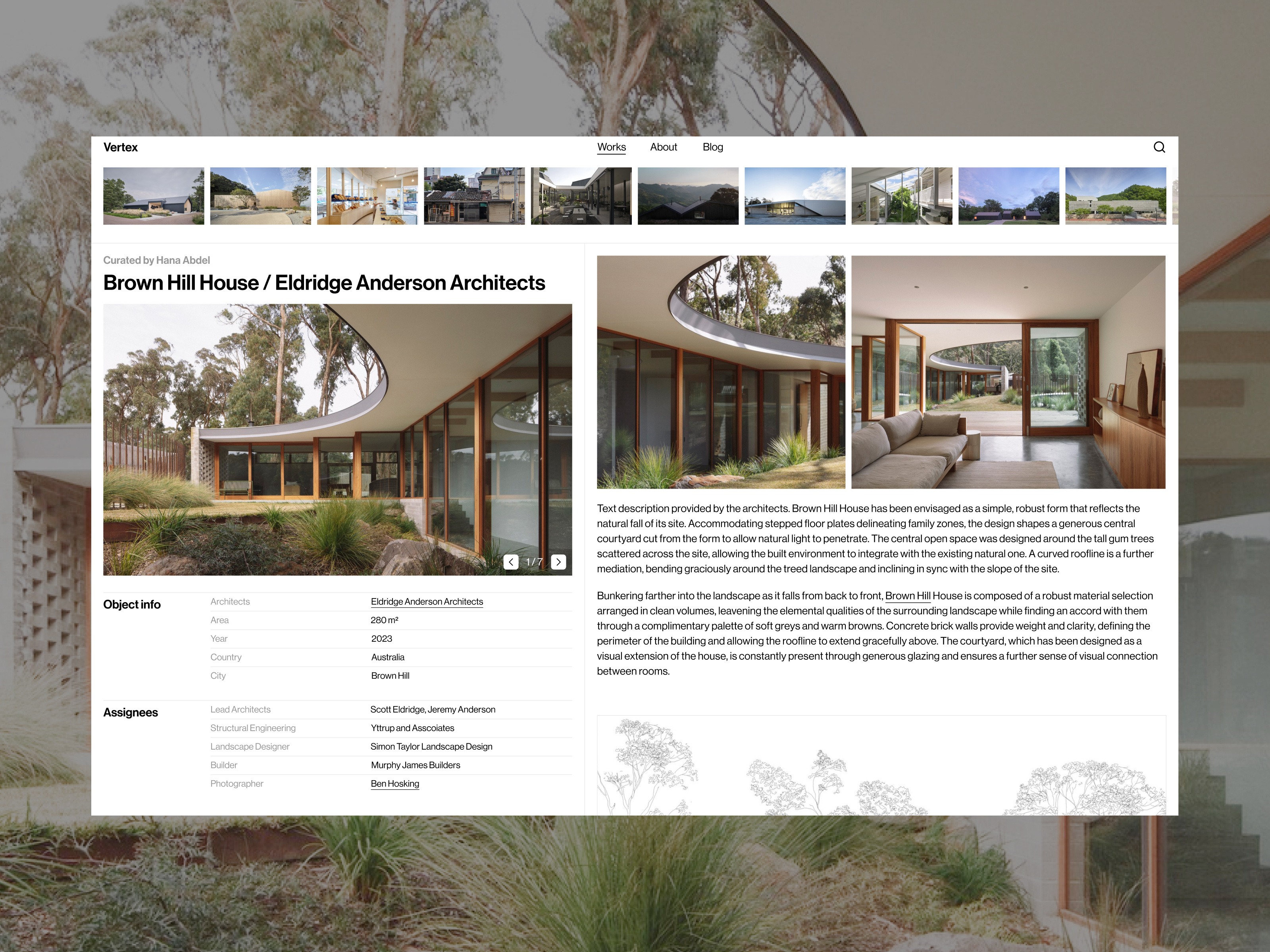 Vertex. Architecture platform animation architecture branding brutalism composition design fashion gallery grid interaction landing layout minimalism typo typography ui ux visual identity website white space