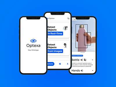 Optexa - Assistant for visually impaired people app design screen design ui design ui ideas uiux ux design