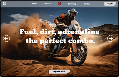 Dirt Bike Camp bikeriding design dirtbike figma graphic design landing page ui uiux webpage