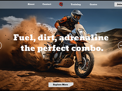 Dirt Bike Camp bikeriding design dirtbike figma graphic design landing page ui uiux webpage