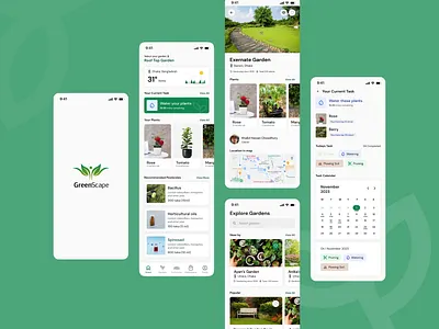 GreenScape - All-in-one tree care assistant ui ui design uiex design ux design